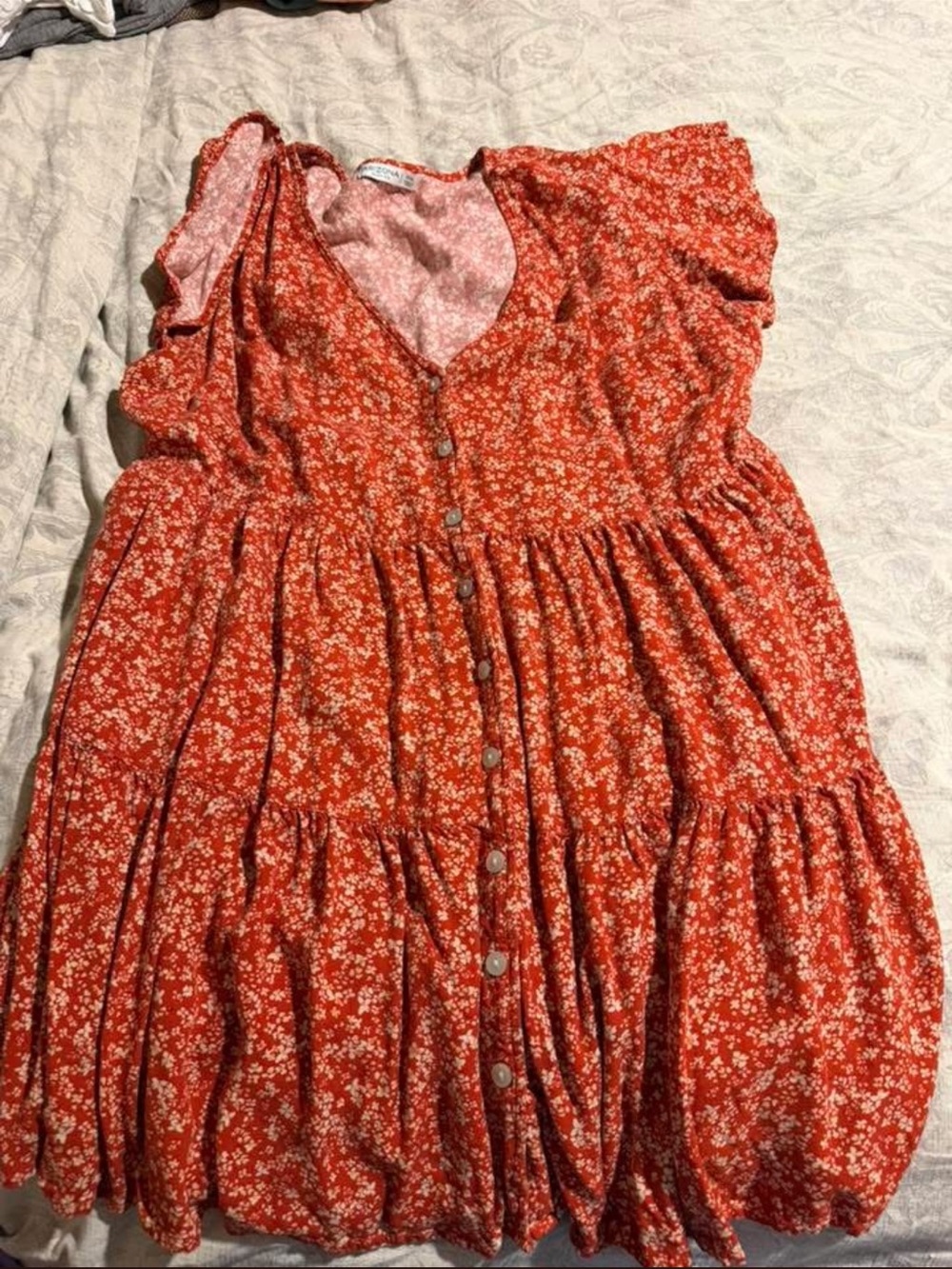 Arizona Jean Company Red Floral Mini Dress